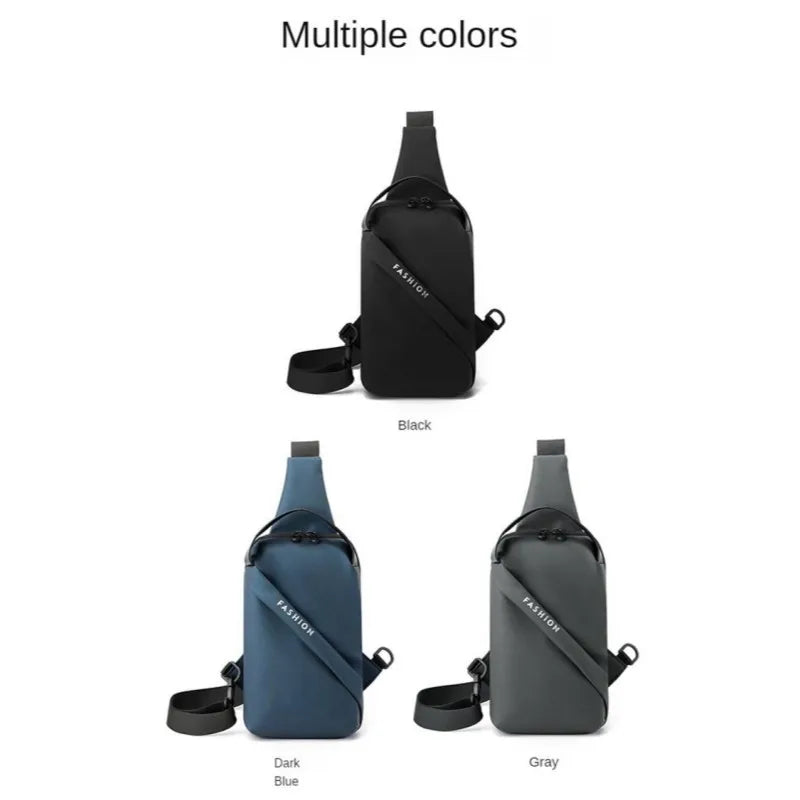 ISKYBOB Men Sports Chest Bag Nylon Shoulder Fanny Pack Small Handbag Outdoor Crossbody Gym Bags Casual Travel Phone Pouch 2023