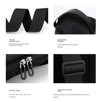 ISKYBOB Men Sports Chest Bag Nylon Shoulder Fanny Pack Small Handbag Outdoor Crossbody Gym Bags Casual Travel Phone Pouch 2023