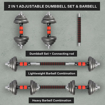 Adjustable Dumbbells Set， Set Bodybuilding Fitness， Weight Lifting Training Cast Iron