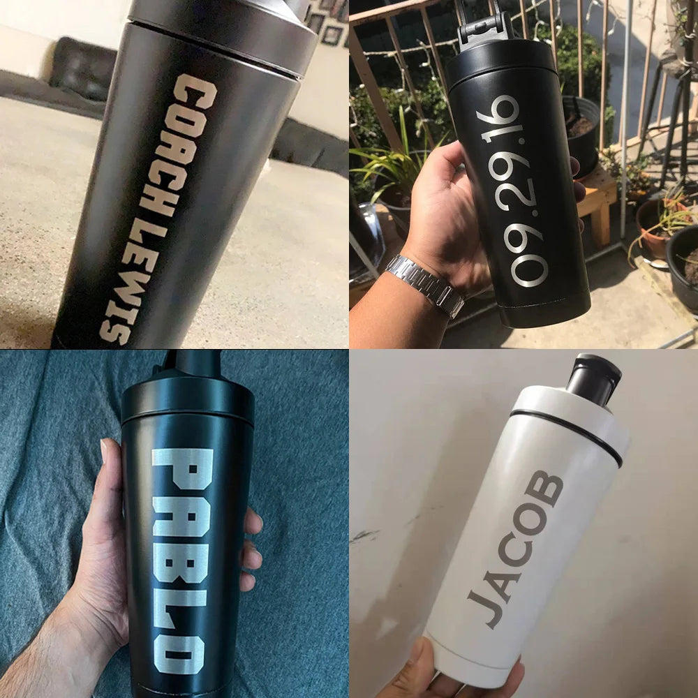 Personalized Shaker Bottle, Suitable for Gym, Birthday, Holiday, is a Great Gift for Women, Man, Teachers, Friends, Bridesmaids