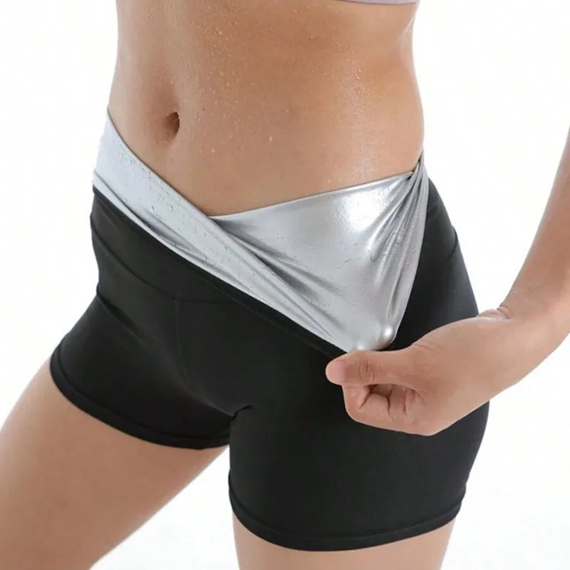 Women Sauna Sweat Pants Thermo Fat Control Legging Body Shapers Fitness Stretch Control Panties Waist Slim Shorts