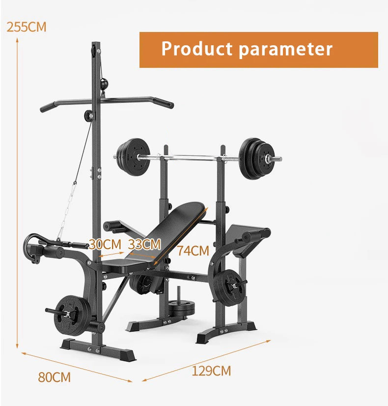 Foldable Multi-Function Adjustable Weight Bench