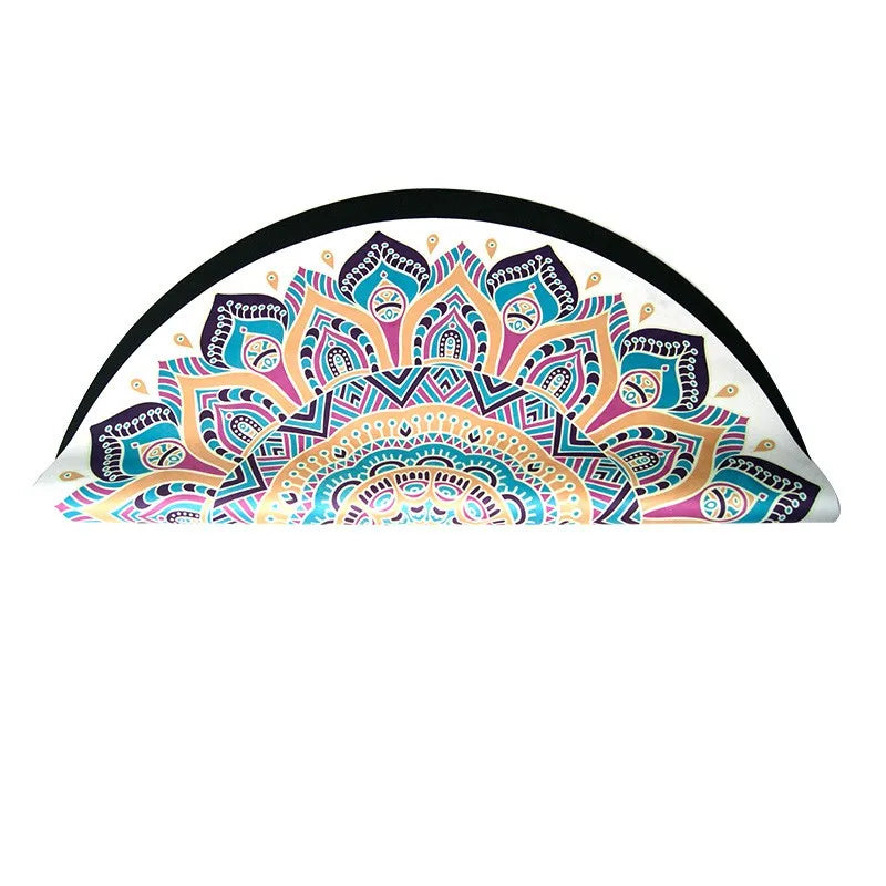 wholesale eco friendly full colour round yoga mat custom circle rubber yoga mat