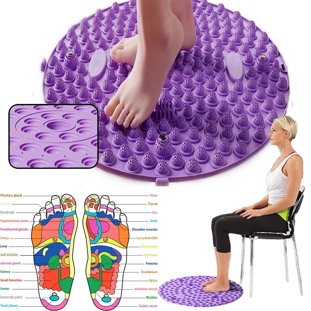 Magnetic Foot Massage Pad TPE Acupressure Yoga Mat Finger Pressure Board Muscle Relaxation Feet Training Acupoint Massager Tools