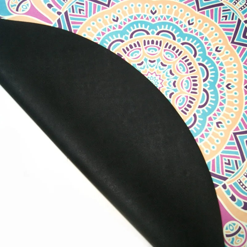 wholesale eco friendly full colour round yoga mat custom circle rubber yoga mat