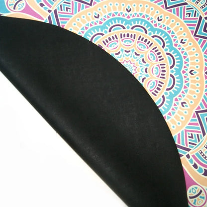 wholesale eco friendly full colour round yoga mat custom circle rubber yoga mat