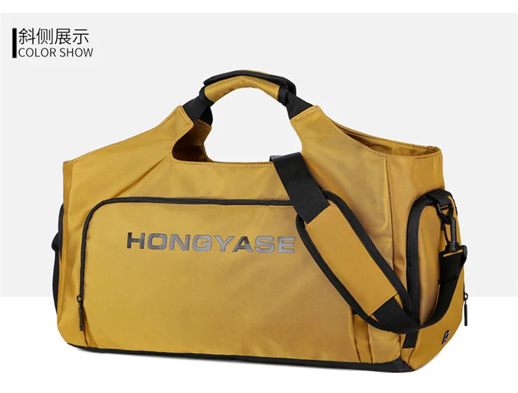 Fashion Lightweight Men Women Duffel Shoulder Bag Large Capacity Fitness Gym Bag With Shoes Pocket Male Hand Luggage Travel Bag