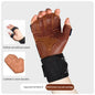 Cowhide Ventilated Weight Lifting Gloves Ventilate Gym Workout Gloves Fitness Weightlifting Pull Ups Palm Protection Support