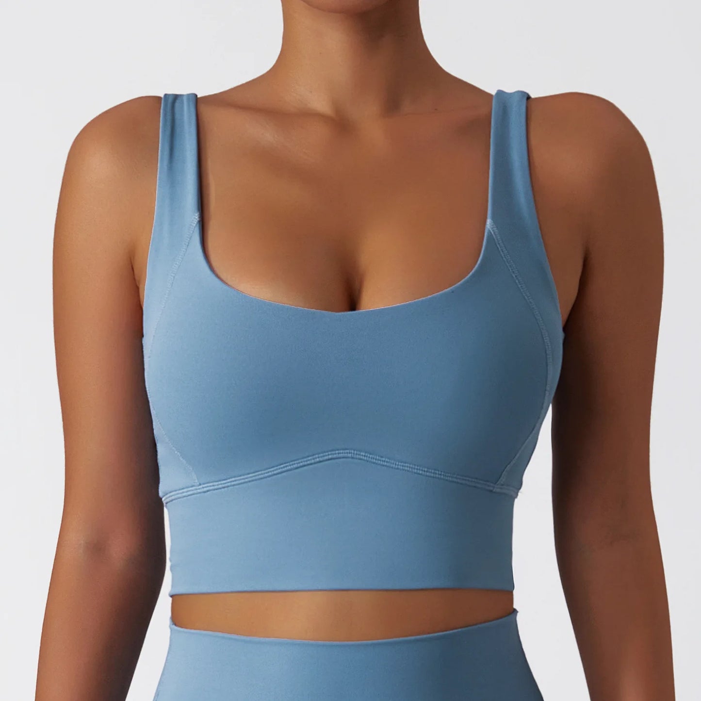 Women Sports Underwear Tight Gym Workout Crop Top Yoga Vest Shockproof With Chest Pad High Strength Fitness Clothing Sports Bra